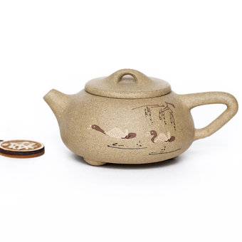 Чайник Исин, Ши Пяо, роспись глиной, №16, 80 мл