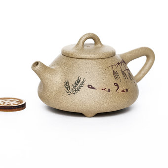 Чайник Исин, Ши Пяо, роспись глиной, №18, 70 мл